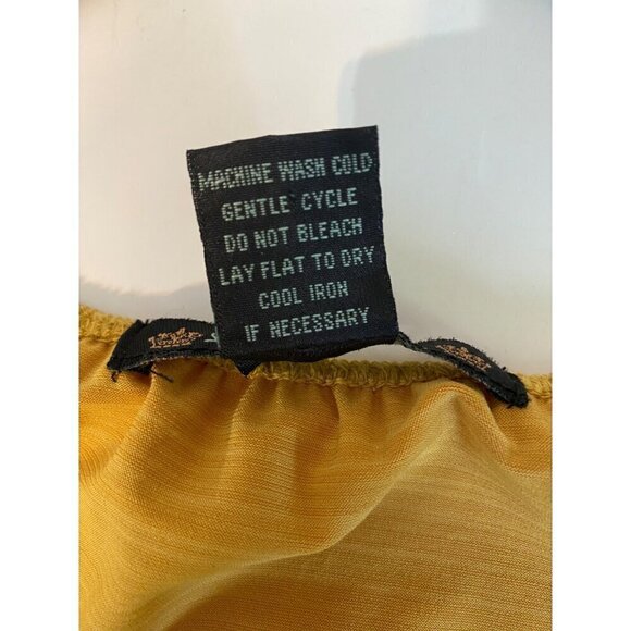 Suzie in the City Yellow Scoop Neck with Tie Pull Over Top Women's Size Medium - Picture 5 of 7